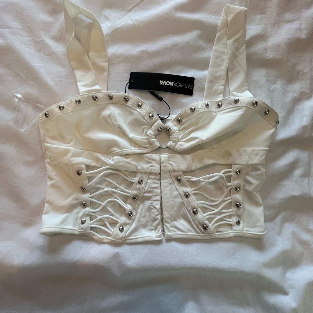 Fashion Nova White Corset Top